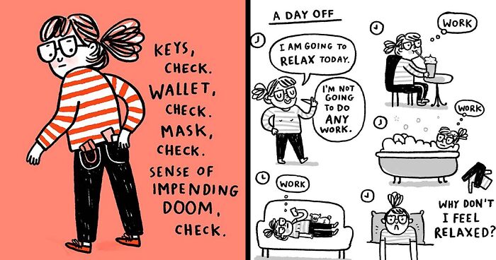 Artist Amasses Over 928K Followers By Sharing Her Personal Struggles With Anxiety And Depression (33 New Pics)