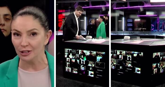 Staff Of An Independent Russian TV Channel Walks Off Set When Russian Government Introduces A New Censorship Law