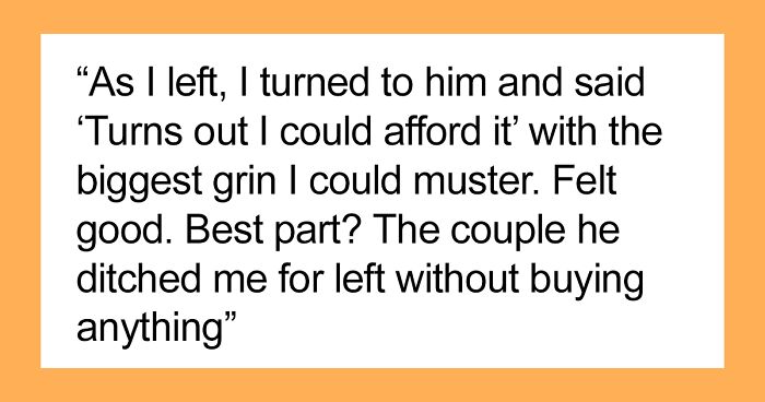 Sales Assistant Ditches A Customer For A Lavish-Looking Couple And Asks Him To Look For Something He Can Afford, Ends Up Losing His Bonus