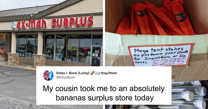 32 Amazing Product Signs And Labels Used By This Surplus Store To Woo The Customers, As Pointed Out In This Twitter Thread