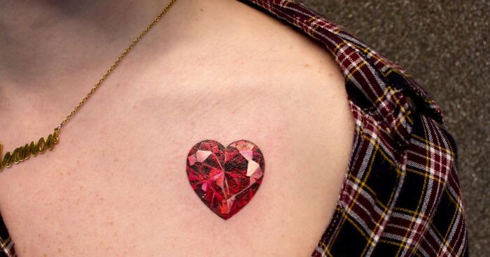 40 Realistic 3D Gemstone Tattoos By This Artist