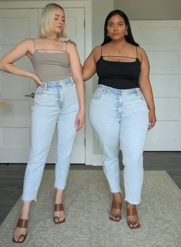 Size 24 and size 10 women try on same outfits from Boohoo's new spring  range to see how they look on different bodies