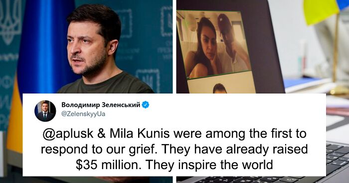 “They Inspire The World”: Zelenskyy Tweets A Thank You Message To Mila Kunis And Ashton Kutcher For Raising $35M For Ukraine And Not Stopping