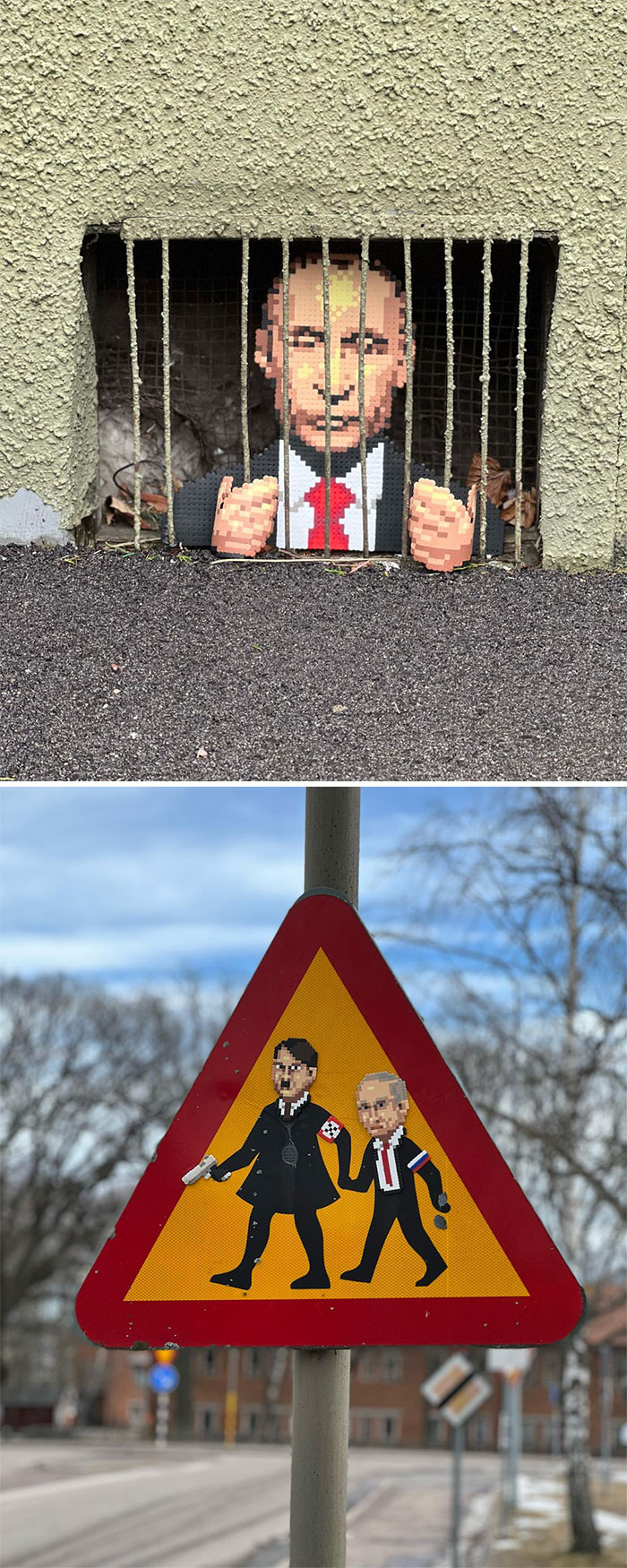 Pixel Street Art In Motala, Sweden