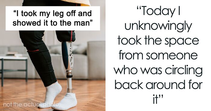 Woman Takes Off Prosthetic Leg To Prove A Point, Makes A Guy Feel 