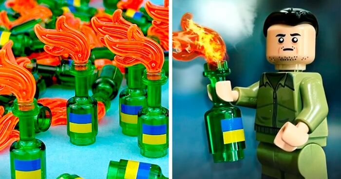 Custom LEGO Figures Of President Zelenskyy And Molotov Cocktails Raised Over $160K For Ukraine Relief