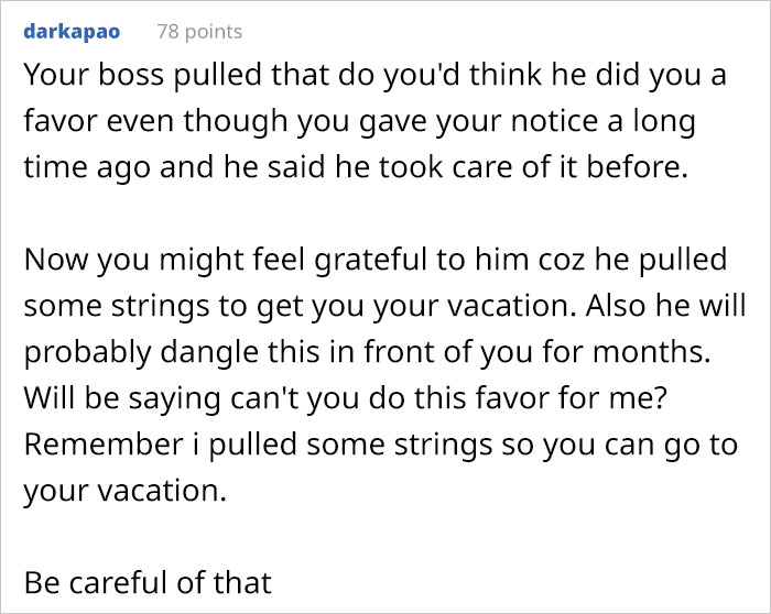 Boss Ignores Employee's Time Off Request After Approving It Twice, Changes His Mind After The Employee Says They're Quitting