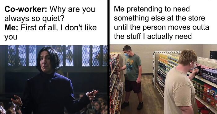 People Who Hate Socializing Can Find Comfort In Funny Memes Posted On This Insta Page (111 Pics)