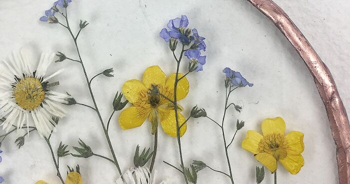 I Use Stained Glass And Pressed Flowers To Create Framed Herbariums, And Here Are My Best 26 Works