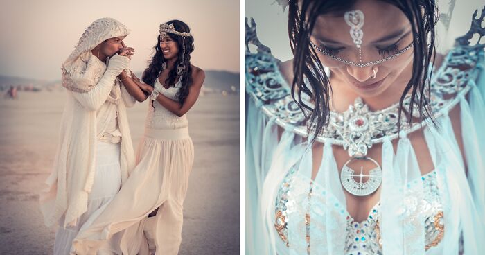 We Had A Wedding Ceremony At Burning Man 2018 With Custom-Made Suits And Special Installations