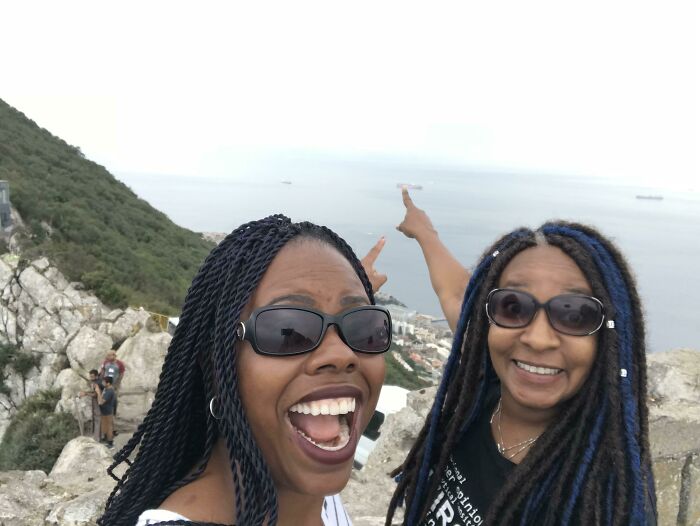I (Left) Was Excited To See The Tip Of Africa From Gibraltar But - Fog. Still The Closest I’ve Ever Been