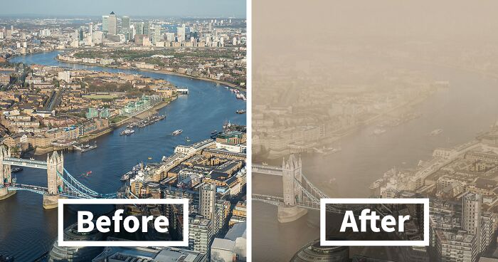 Designers Show How Air Pollution Can Ruin Views Of 10 World Landmarks