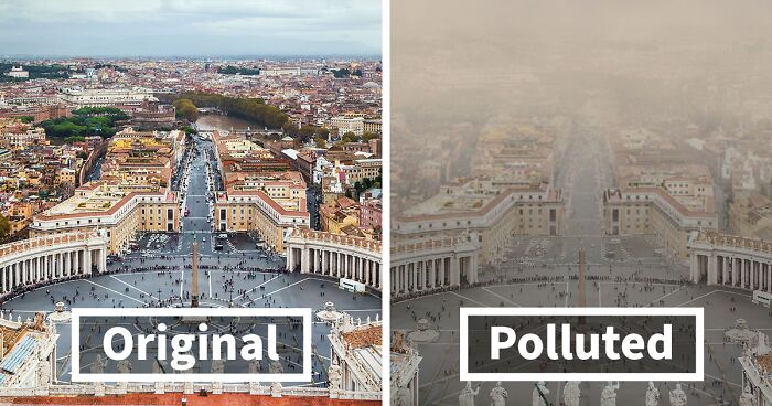 Designers Edited Pictures From 10 Cities To Show How Air Pollution Might Ruin Their Landscapes