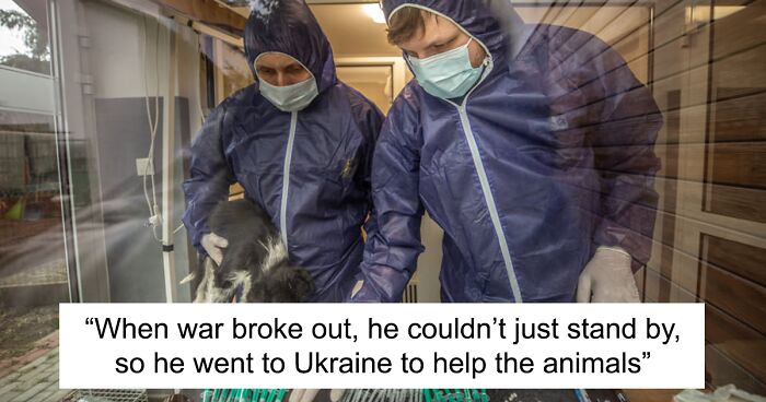 Brave Polish Vet Rescues Traumatized Pets Stuck In War-Torn Ukraine, Brings Them Back With Him