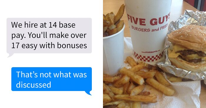 Former Candidate Shared How Five Guys’ Advertised $18/Hr Dropped To $14/Hr During The Hiring Process