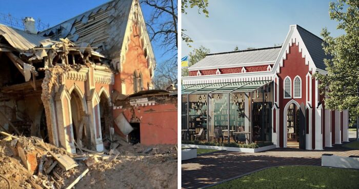 People Create A Digital Architecture Contest Where People Offer Their Best Designs To Rebuild Destroyed Buildings In Ukraine (39 Pics)