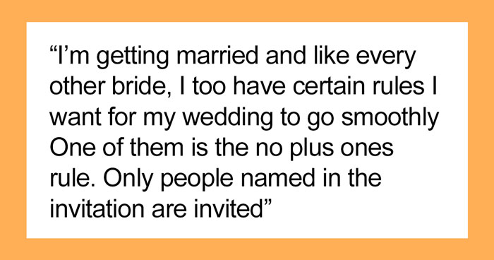 “Several People Have Denied The Invitation”: Bride Wonders If Her ‘No Plus Ones’ Wedding Rule Is Too Ridiculous