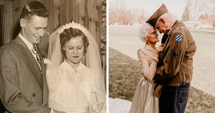 Wholesome Pictures Shared By Wedding Photographer Of Her Grandparents Celebrating 70 Years Of Marriage