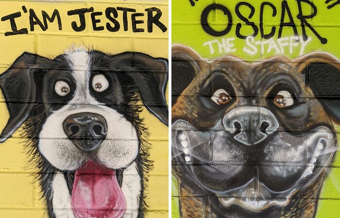 I Was Commissioned To Do The Largest Dog Caricature Mural For The City Of Bayswater, Australia (8 Pics)