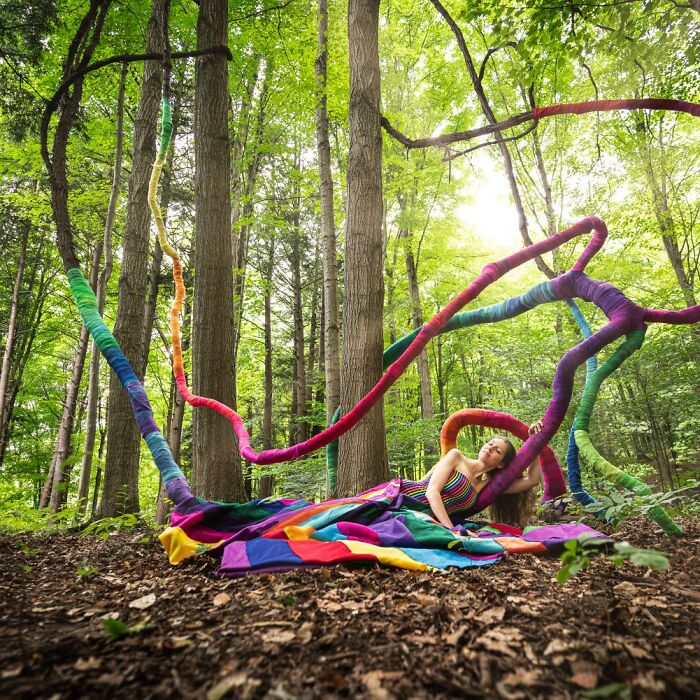 I Turned A Forest Vine Into Rainbow Art