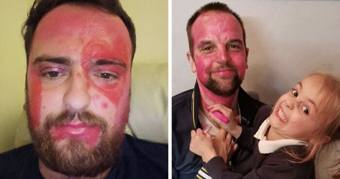 Dads Share 30 Times Their Daughters Used Them For Makeup Experiments And It’s Hilariously Wholesome