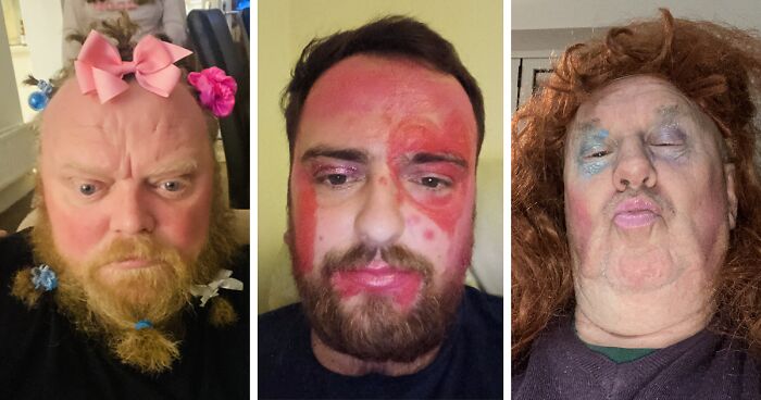 Dads Share 30 Times Their Daughters Used Them For Makeup Experiments And It’s Hilariously Wholesome