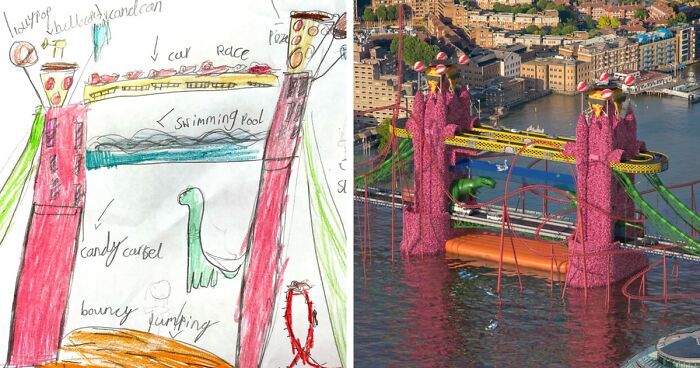 Designers Portrayed What These 4 Famous London Landmarks Would Look Like If They Were Built According To Children’s Drawings