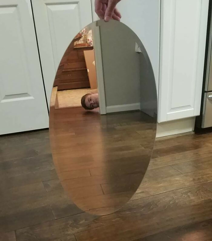 40 Times People Tried To Sell Mirrors And The Photos They Took Showed The Funniest Reflections 