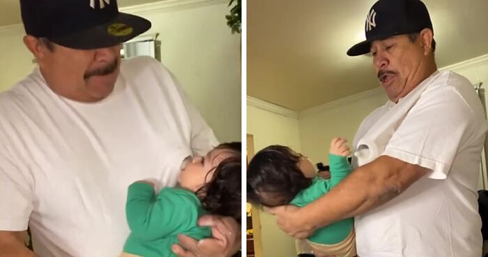 Hilarious TikTok Video Shows Grandad ‘Breastfeeding’ A Baby, Amassing 8.8M Views