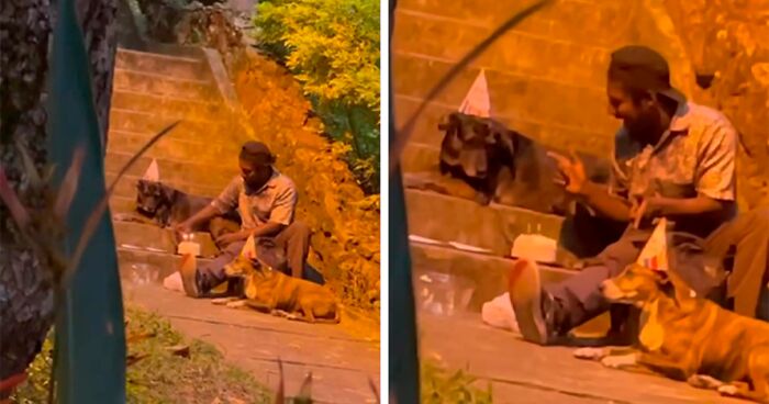 Homeless Man’s Birthday Party For His Dog Warms The Hearts Of Many, Leading To A Better Life For Them All