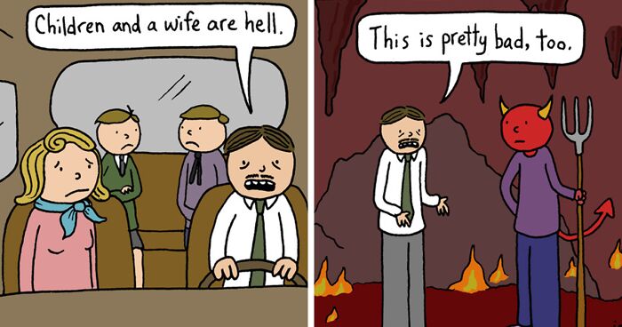 66 Witty And Relatable Comics By This Artist That Might Surprise You With Their Unforeseen Endings