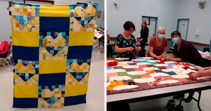 “Welcome To Canada. We Care”: Volunteers Craft Over 300 Quilts For Ukrainian Refugees