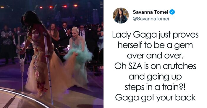 Lady Gaga Shows Grace And Kindness When She Helps SZA With Her Dress After Losing A Grammy To Her