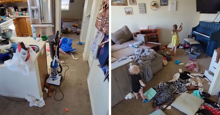 People Are Torn About This “Lazy” Mom Of 4 And Her Honest View Of Her House After 4 Days Of Not Cleaning