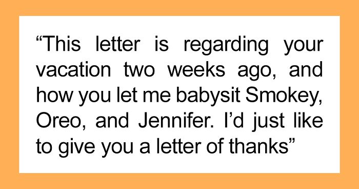 Post Online Garners 150k Upvotes, Sharing A Wholesome Letter From Elderly Neighbor, Thanking Them For Letting Him Babysit Their Pets