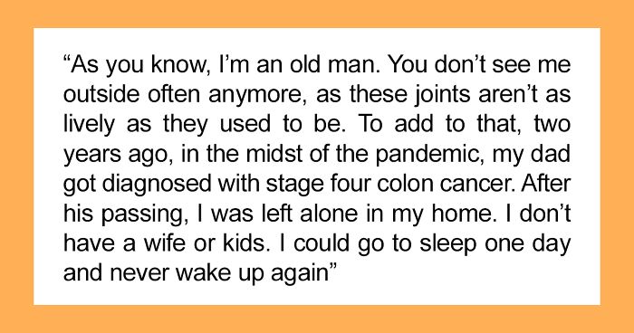 Person Receives Letter From Elderly Neighbor Detailing His Newly Found Happiness In Life Thanks To Him Being Asked To Babysit Their Pets