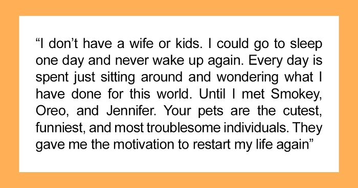 Elderly Man Adopts Two Dogs After Babysitting His Neighbor's Pets For Two Weeks, Sends Them A Letter Of Thanks For Helping Him Restart His Life