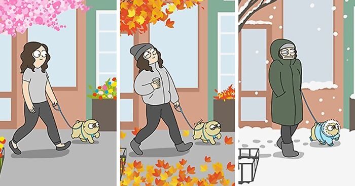 Artist Shows What It's Like To Live With A Cute Pug Dog In These 80 Hilariously Adorable Comics (New Pics)