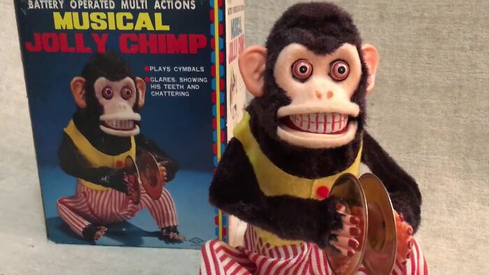 On My 4th Birthday My Dad Gave Me A Monkey With Cymbals. I Recall Screaming And Hiding In My Bedroom. My Dad Managed To Convince Me To Give Monkey A Chance. I Got Used To Him.