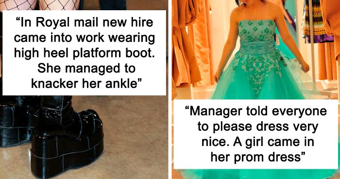 32 Of The Weirdest, Most Inappropriate Or Amusing Outfits People Wore To Work, As Shared By Their Co-Workers Online