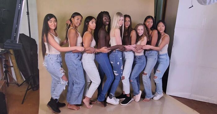 I Wanted To Show All The Shades Of Beauty And Photographed 10 Different Girls With Varying Skin Tones All Together For A Project Titled “Shades Of Beauty”