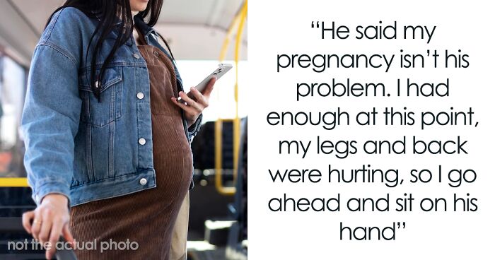 Entitled Guy Refuses To Move His Hand Off An Empty Bus Seat, Pregnant Woman Causes Drama After Sitting On It, Wonders Who’s The Real Jerk