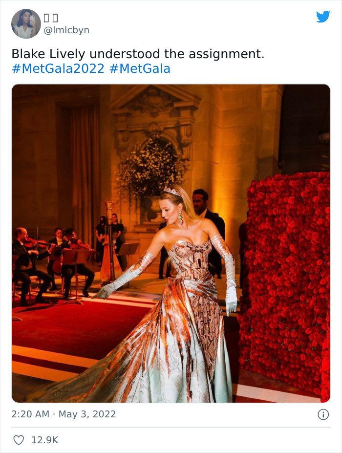Blake Lively Wearing Atelier Versace at the Met Gala 2022