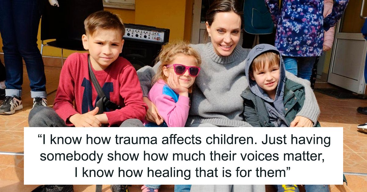 Angelina Jolie makes surprise Ukraine visit, meets children