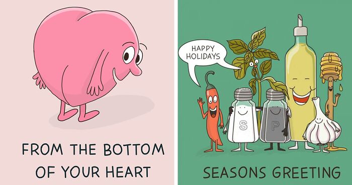 Artist Creates Unique Illustrations Showing The Literal Meanings Of Well-Known Idioms And Words (60 Pics)