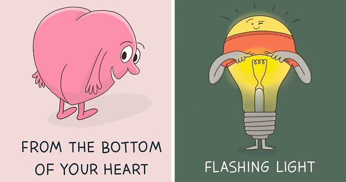 “Flashing Light”, “Sweetheart” And Other Words And Idioms Illustrated By Keren Rosen (60 Pics)