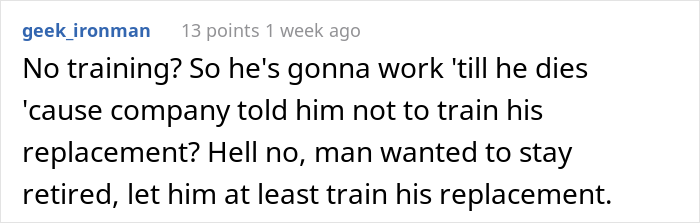 Retired Man Spent 30 Years At The Same Company, Was Asked To Come Back One Year Later Because They Realized How Important He Was