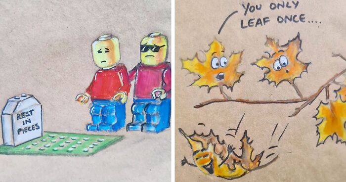 35 New Dad Jokes And Puns That I Drew On My Daughters’ Sandwich Bags