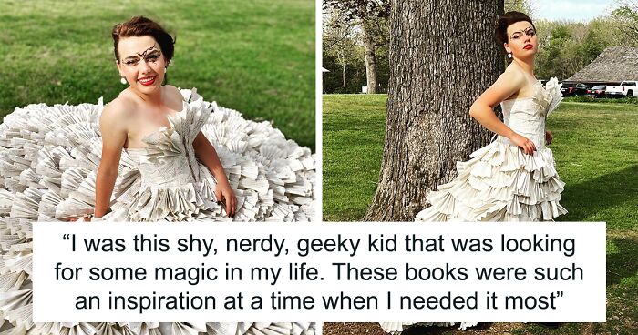 Fantastic Fashion Found In Arkansas Where A Teen Made Her Prom Dress Out Of Harry Potter Books