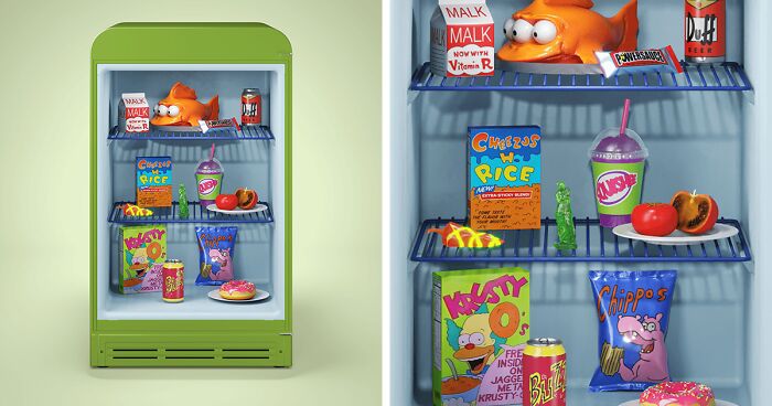 What's In The Fridge: Digital Artists Imagined What The Fridges From Popular Shows Would Look Like